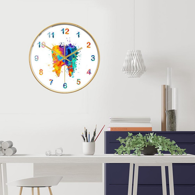 Ceas de perete imprimat în formă de dinte acuarelă, clinică dentară, birou, decor, ceas, stomatologie, ceas de perete, cadou ortodont