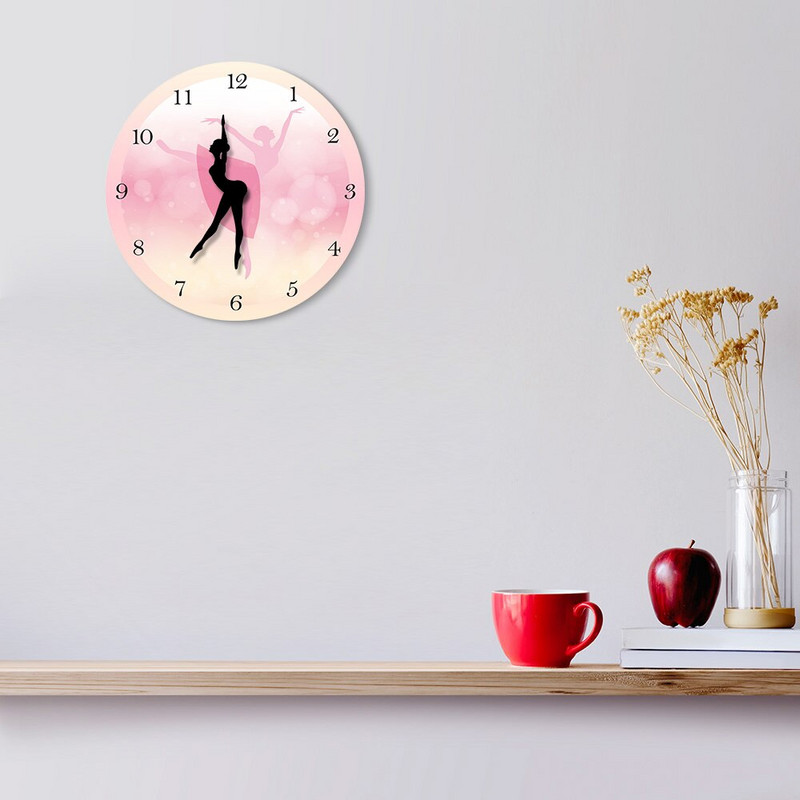 Balletitantsija tüdruk Roosa kell Tantsiv baleriin Liikuv käsi Printsess Balletiarmastaja Kingituba Moodne kell