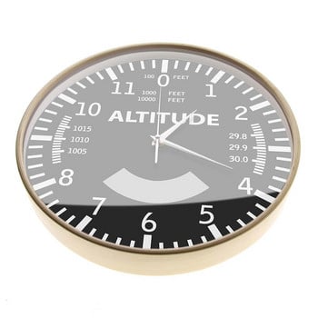 Classic Aviation Inspied Altitude Instrument Ρολόι τοίχου υψόμετρο για πιλότους σαλονιού Διακόσμηση σπιτιού Ρολόι τοίχου αεροπλάνου Aviator