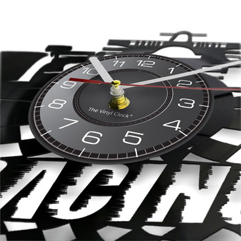 Състезателна кола Винилова плоча Стенен часовник Автомобил за стая за момчета Състезание Състезание Произведения на изкуството Безшумен часовник Суперавтомобил Любители на спортни автомобили Домашен декор