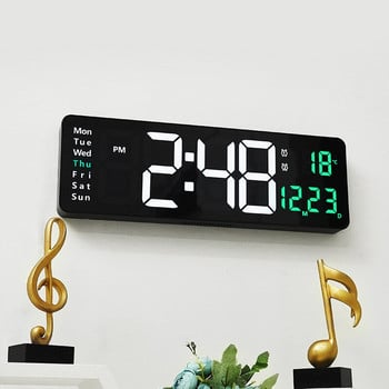 LED цифров будилник Електронни настолни часовници USB Модерен цифров часовник Електронен стенен часовник с дистанционно управление Темп Дата