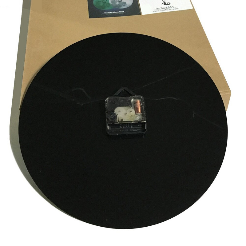 Naujas 3D šviečiantis didelis mėnulio fluorescencinis sieninis laikrodis, nuimamas laikrodis kvarciniai laikrodžiai šviečia tamsoje 30 cm didelio dydžio