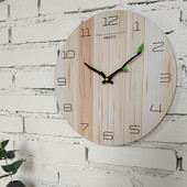 Paprastas medžio grūdų sieninis laikrodis Modernaus dizaino tylus kvarcinis laikrodis Namų svetainė Biuro kavinės apdaila Menas Sieninis laikrodis