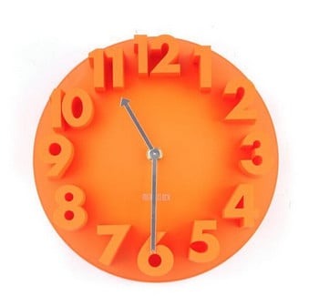 4 цвята Кръгъл стенен часовник Мода Модерно изкуство Декоративен домашен часовник Камбана Отличен 3D домашен декор Най-добра цена Безплатна доставка 0603