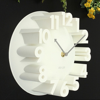 4 цвята Кръгъл стенен часовник Мода Модерно изкуство Декоративен домашен часовник Камбана Отличен 3D домашен декор Най-добра цена Безплатна доставка 0603