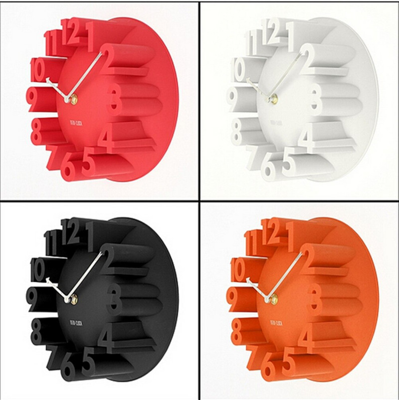4 spalvų apvalus sieninis laikrodis mada modernaus meno dekoratyvinis namų laikrodis varpas Puikus 3D namų dekoras Geriausia kaina Nemokamas pristatymas 0603