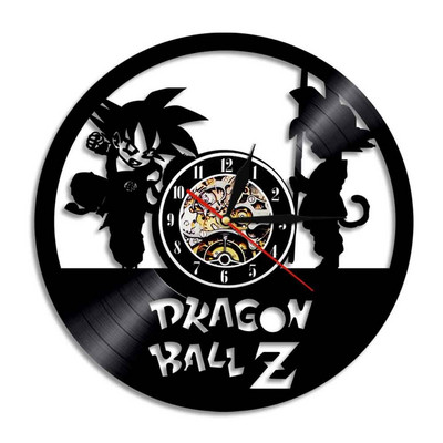 Rajzfilm Anime Son Goku Kakarotto CD bakelit lemez falióra barkácsolás kivehető műóra fekete Duvar Saati otthoni szoba dekoráció