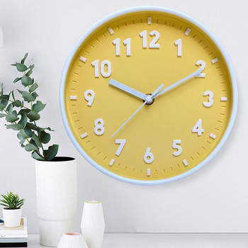 8-инчов модерен прост стенен часовник Безшумни часовници с часовник в бонбонени цветове Орнамент за дома, спалнята, общежитието, декор на всекидневната