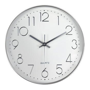 Скандинавски 12\' стенен часовник Безшумни кръгли стенни часовници Златна рамка за всекидневна Офис Вътрешен модерен стил Розово злато Черен бял