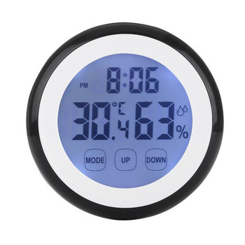 Термометър вътрешен цифров LCD хигрометър температура влажност аларма стенен часовник за домашна температура измервател на влажност