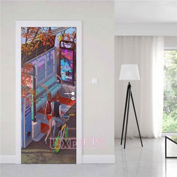 Αυτοκόλλητο τοίχου με αφίσα κινουμένων σχεδίων anime για το σπίτι αυτοκόλλητο πόρτας υψηλής ποιότητας αφαιρούμενο πολυαιθυλένιο O763