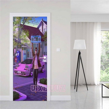 Αυτοκόλλητο τοίχου με αφίσα κινουμένων σχεδίων anime για το σπίτι αυτοκόλλητο πόρτας υψηλής ποιότητας αφαιρούμενο πολυαιθυλένιο O763