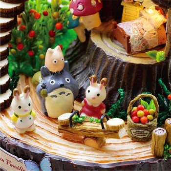 My Neighbor Totoro Music Box DIY Χειροποίητο LED Castle in the Sky Παιδικά παιχνίδια Ρομαντικό δώρο γενεθλίων Δώρο του Αγίου Βαλεντίνου