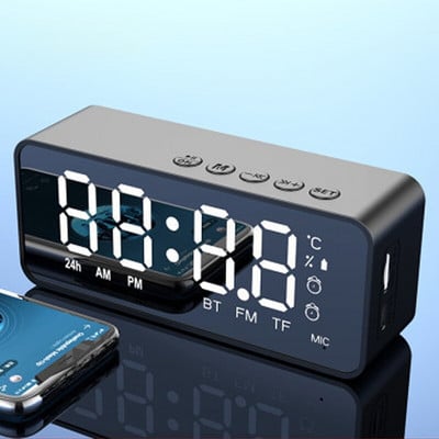 Bluetooth hangszóró órák LED digitális intelligens ébresztőóra Elektronikus FM rádió asztali órák USB asztali dekorációs óra szundi funkció