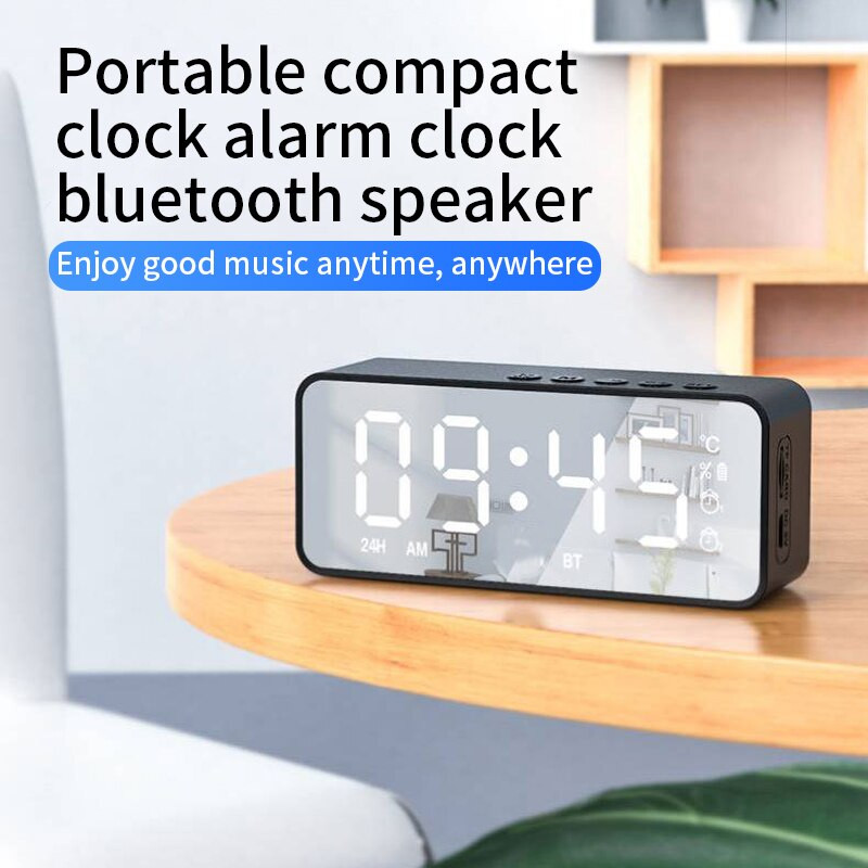 Bluetooth hangszóró órák LED digitális intelligens ébresztőóra Elektronikus FM rádió asztali órák USB asztali dekorációs óra szundi funkció