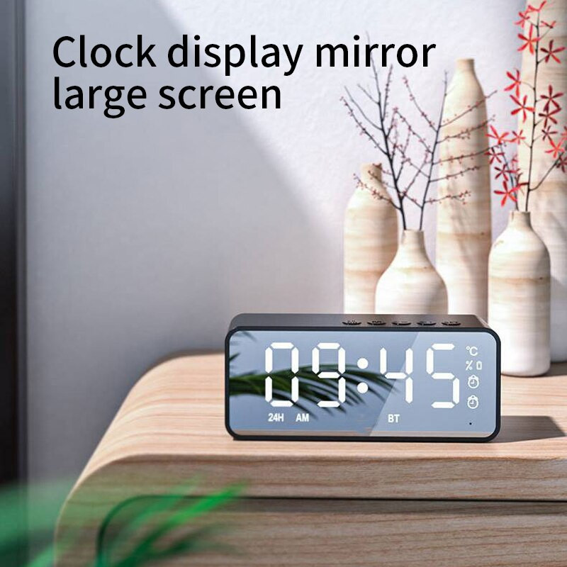 Bluetooth hangszóró órák LED digitális intelligens ébresztőóra Elektronikus FM rádió asztali órák USB asztali dekorációs óra szundi funkció
