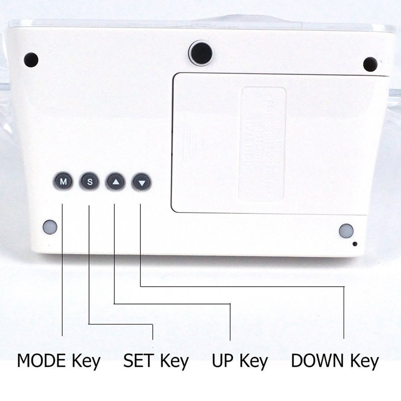 MOSEKO atnaujinimo žadintuvai LED fluorescencinė pranešimų lenta Skaitmeninis žadintuvas Kalendorius Nakties šviesa Žalia/mėlyna/raudona stalinis laikrodis