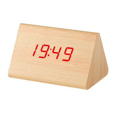 LED digitális óra Hangvezérlés Elektronikus órák Ntelligent otthoni asztali digitális elektronikus ébresztőóra fa ébresztőóra