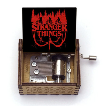 Το νεότερο μουσικό θέμα Stranger Things 2020 που δεν τελειώνει ιστορία Music Box Hand ed Wood Musical Box Χριστουγεννιάτικο δώρο μεγάλο απόθεμα