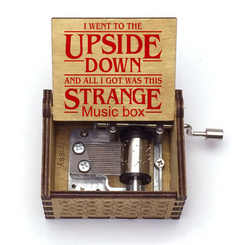 Το νεότερο μουσικό θέμα Stranger Things 2020 που δεν τελειώνει ιστορία Music Box Hand ed Wood Musical Box Χριστουγεννιάτικο δώρο μεγάλο απόθεμα