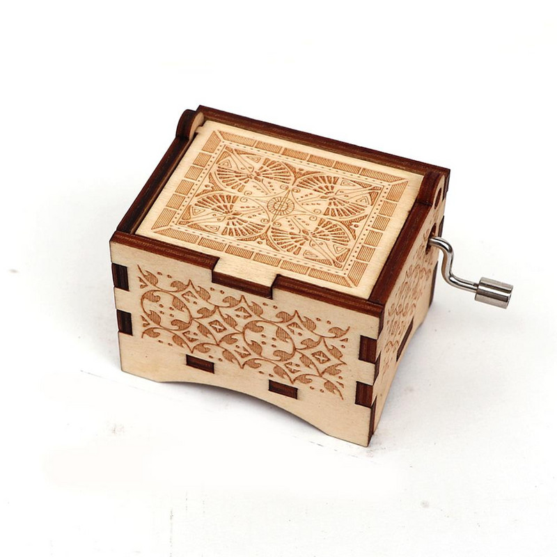 Muusikakarp, must puidust muusikalikarp, käsitsi vändatav Zelda Musica Caja jõulukink poisile/tüdrukule sünnipäevakingitus