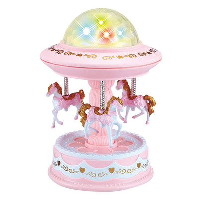 Bevigac armsad pöörlevad hobusekarusselli stiilis tuled säravad muusikakasti projektor koju sõbrapäevaks sünnipäevaks uusaasta kingitused lapsele