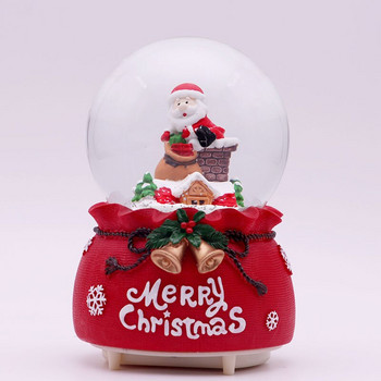 Νέο χριστουγεννιάτικο μουσικό κουτί διακοσμήσεις Χριστουγεννιάτικο δέντρο Old Man Crystal Ball Blessing Bag Creative Gift Snow Lights Carousel
