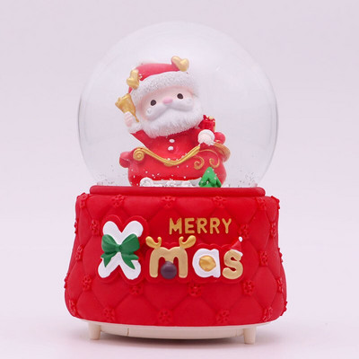 Uued jõulumuusikakarbi kaunistused jõulupuu vanamehe kristallkuuli õnnistuskott Loominguline kingitus lumetulede karussell