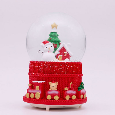 Uued jõulumuusikakarbi kaunistused jõulupuu vanamehe kristallkuuli õnnistuskott Loominguline kingitus lumetulede karussell