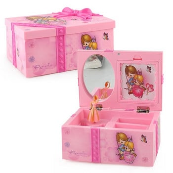 Pink Dancing Girl Music Box Στολίδια Διακόσμηση σπιτιού Αποθήκευση κοσμημάτων Organizer Music Box WY804