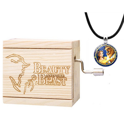 Cutie muzicală din lemn cu manivelă cu colier Tema cadou Pirat My Sunshine Castle Music Beast sculptat petrecere de aniversare