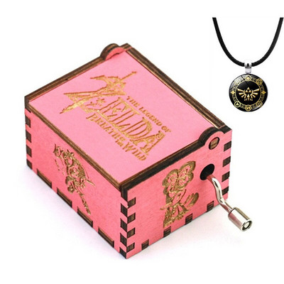 Cutie muzicală din lemn cu manivelă cu colier Tema cadou Pirat My Sunshine Castle Music Beast sculptat petrecere de aniversare