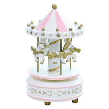 Ρομαντικό Carousel Horse Music Box Παιχνίδι Καλλιτεχνικό Ξύλινο Carousel Music Boxes Δώρο για την Ημέρα του Αγίου Βαλεντίνου Home Deocr