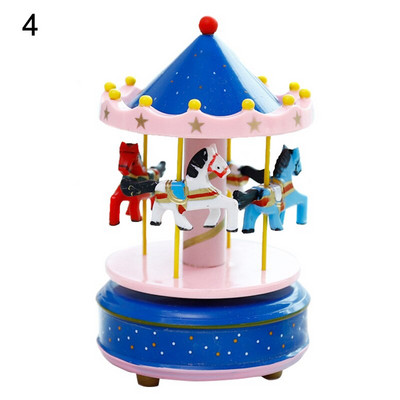 Ρομαντικό Carousel Horse Music Box Παιχνίδι Καλλιτεχνικό Ξύλινο Carousel Music Boxes Δώρο για την Ημέρα του Αγίου Βαλεντίνου Home Deocr