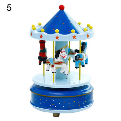Ρομαντικό Carousel Horse Music Box Παιχνίδι Καλλιτεχνικό Ξύλινο Carousel Music Boxes Δώρο για την Ημέρα του Αγίου Βαλεντίνου Home Deocr