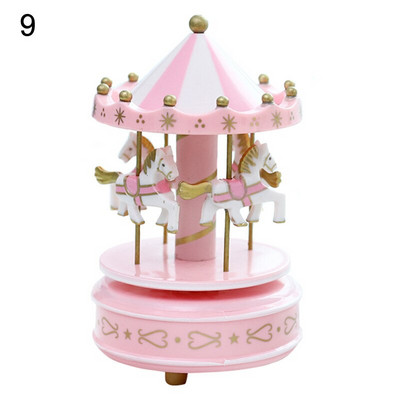 Ρομαντικό Carousel Horse Music Box Παιχνίδι Καλλιτεχνικό Ξύλινο Carousel Music Boxes Δώρο για την Ημέρα του Αγίου Βαλεντίνου Home Deocr