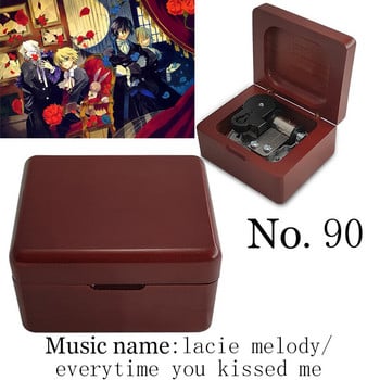 Ξύλινα 32 μουσικά θέματα μηχανικό anime Music Box Δώρο γενεθλίων Χριστουγέννων πρωτοχρονιάς Δώρα του Αγίου Βαλεντίνου για παιδιά λάτρεις των anime