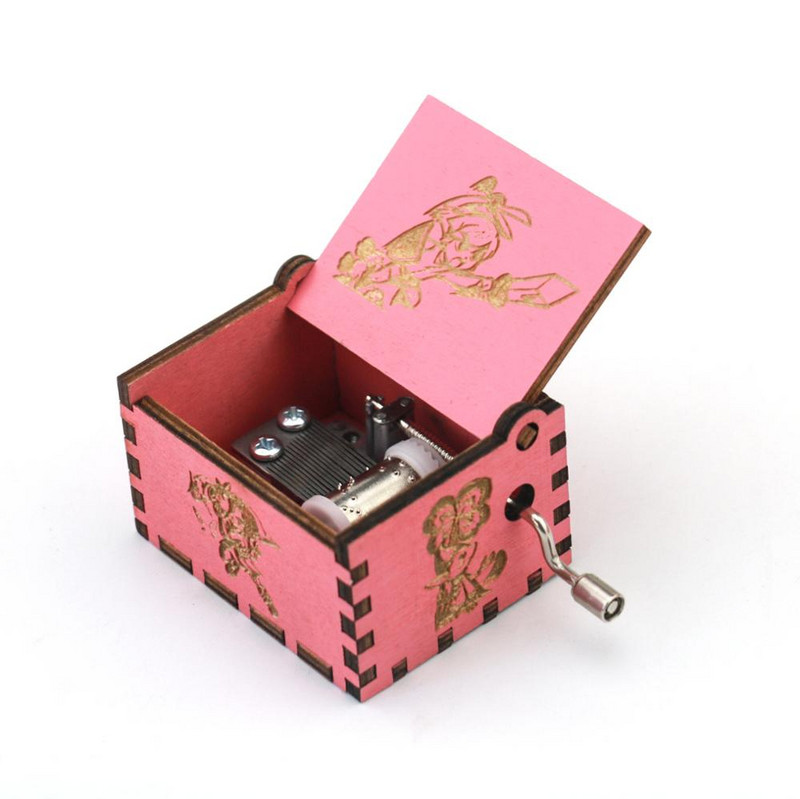 Leģenda Zelda mūzikas kaste, rokas kloķis, mūzikas kaste, grebta koka mūzikas dāvana Ziemassvētku dāvana, atskaņojiet Zelda: Song Storms from Ocarina Time