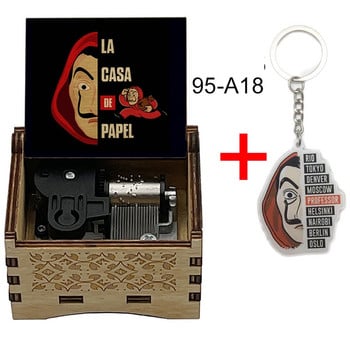 Έγχρωμη εκτύπωση La Casa De Papel Music Box Bella Ciao Musical House of Paper Musical Wind Up Mechanical Kid Χριστουγεννιάτικο δώρο Πρωτοχρονιάς