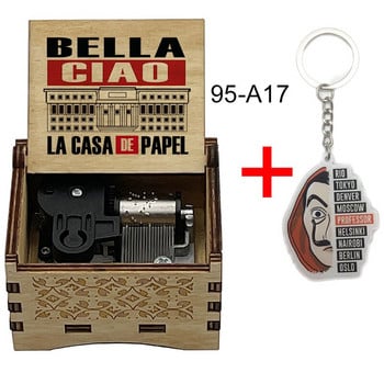 Έγχρωμη εκτύπωση La Casa De Papel Music Box Bella Ciao Musical House of Paper Musical Wind Up Mechanical Kid Χριστουγεννιάτικο δώρο Πρωτοχρονιάς