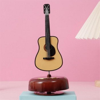 1 PC Music Box Creative Rotary Guitar Pipa Guzheng Hildren\'s Holiday Gifts Living Room As Kids Gift