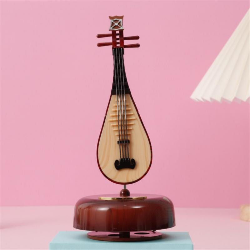 1 PC muzikinė dėžutė Kūrybinė sukamoji gitara Pipa Guzheng Vaikų šventės dovana Svetainės dekoravimas kaip dovana vaikams