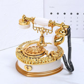 Nordic Style Vintage telefon zenedoboz Kreatív tárcsás telefon díszek Otthoni boros szekrény bejárati dekoráció Ajándék dekoráció