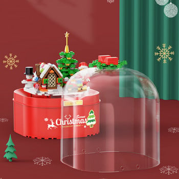 Christmas Music Box Candy House Χριστουγεννιάτικα δομικά στοιχεία DIY Floating Snow Light Music Box Πρωτοχρονιάτικα δώρα Χριστουγεννιάτικη διακόσμηση