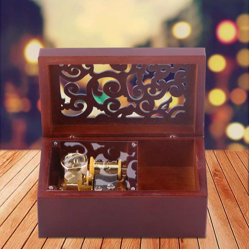 18 noot Puidust muusikakarp Puidust ehetest Lõpetatav muusikakarp Elise või Edelweissi sünnipäevaks jõulukingitus sõbra lapsele