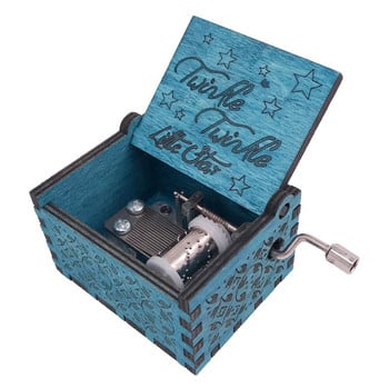 YouTang Music Box Hand Crank Musical Box Σκαλιστό ξύλο Μουσικά δώρα Χριστουγεννιάτικο μουσικό κουτί για παιδί,Play Twinkle Twinkle Little Star