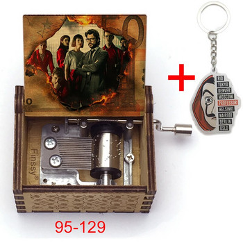 La Casa De Papel Bella Ciao Print Music Box Salvador Dali Money Paper House Print Musical Hand for Men Women Music Box