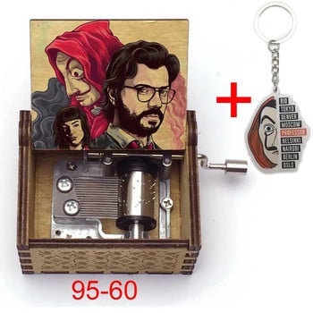 La Casa De Papel Bella Ciao Print Music Box Salvador Dali Money Paper House Print Musical Hand for Men Women Music Box