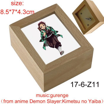 Demon Slayer Kimetsu no Yaiba GURENGE MUSIC BOX Kamado Tanjirou Nezuko AKAZA κουρδισμένη ξύλινη κορνίζα μουσικό κουτί χριστουγεννιάτικο δώρο