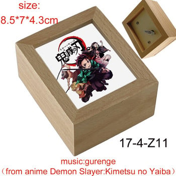 Demon Slayer Kimetsu no Yaiba GURENGE MUSIC BOX Kamado Tanjirou Nezuko AKAZA κουρδισμένη ξύλινη κορνίζα μουσικό κουτί χριστουγεννιάτικο δώρο